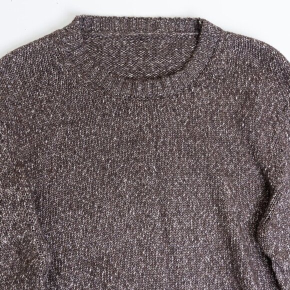 Officine Générale Marco Crewneck Sweater Brown Unisex Soft Italy - Picture 11 of 12